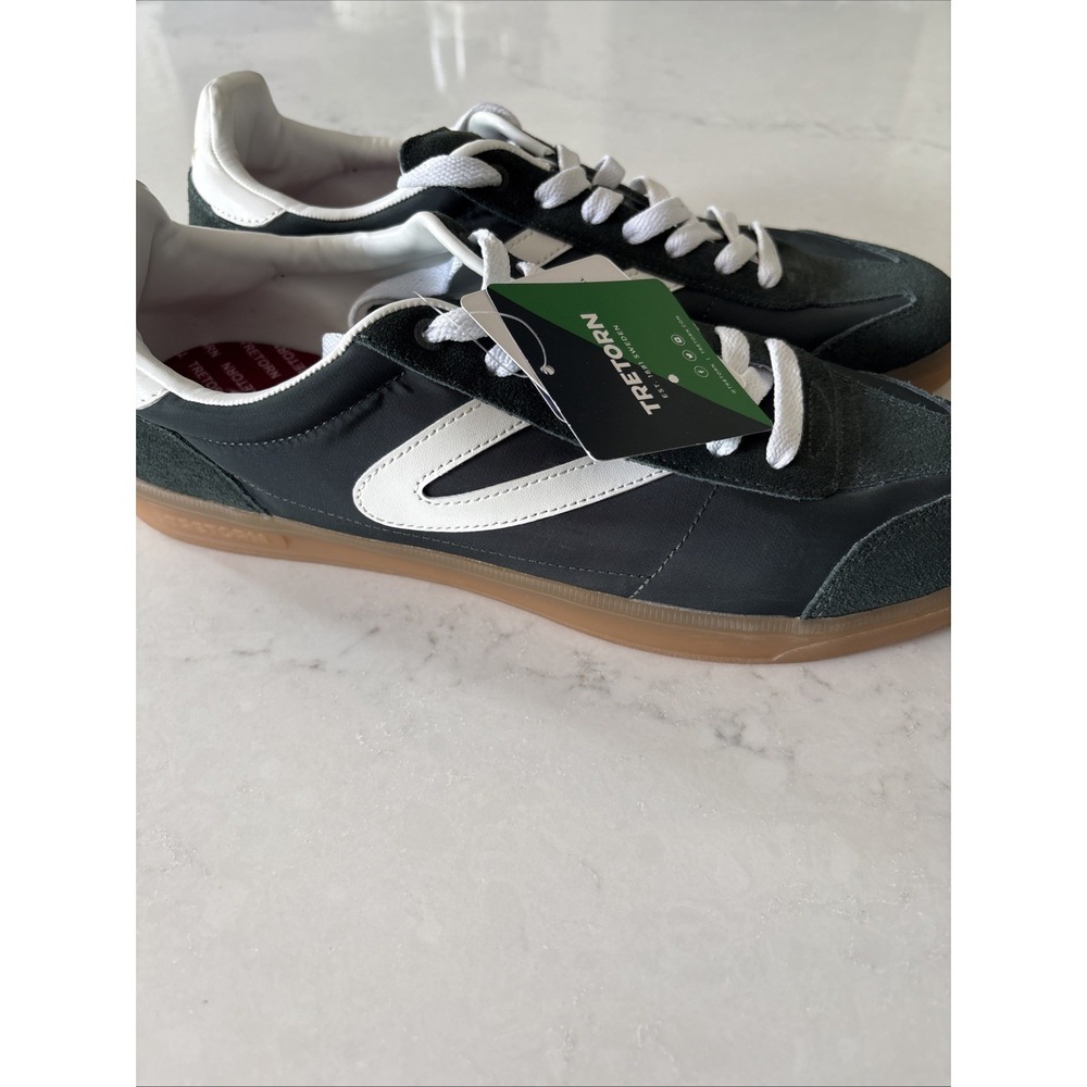 Tretorn Men's 11 Green Suede Canvas Skylar Sneakers Tennis Shoes Gum Sole New